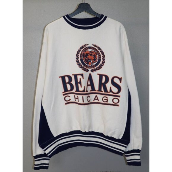 Vintage 90s Chicago Bears Logo 7 Sweatshirt - Men’s XL NFL Crewneck Sweater - Picture 1 of 7